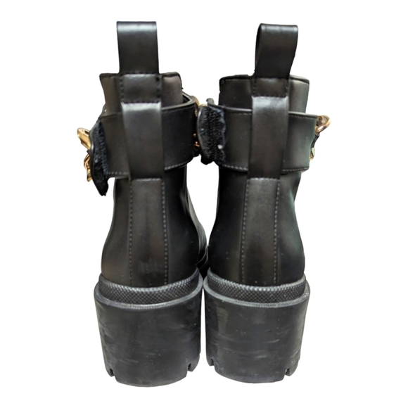 STEVE Madden Amulet-C Black Chain Chelsea Boots Size 7.5 - Picture 5 of 14